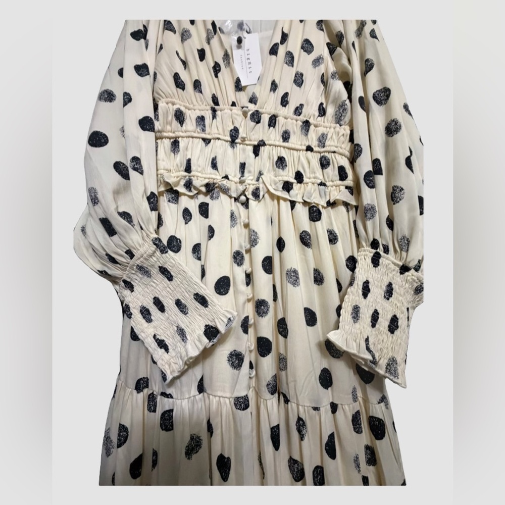 Black & Cream Polka Dot Dress - Picture 2 of 8